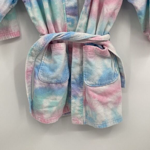 Saint Eve Swim Terry Robe Swimsuit Coverup Bath Robe Tie Dye Unicorn S 7/8 - Picture 3 of 5